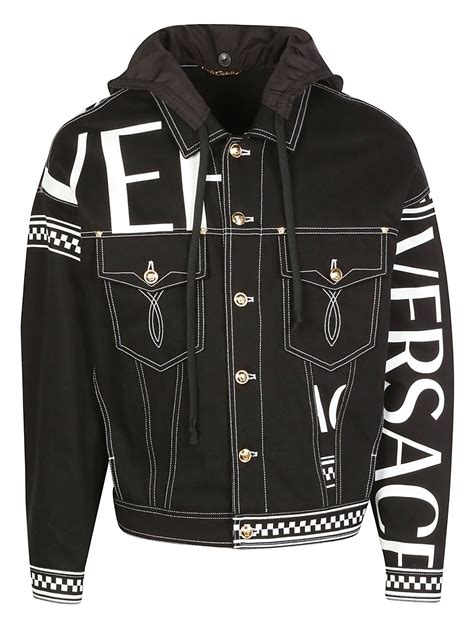 versace jacket red and black|Versace denim jacket women's.